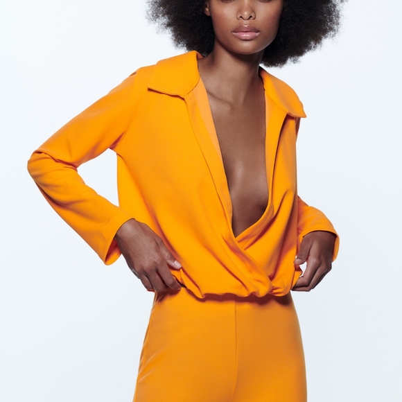 Zara Crossover Flowy Top - Picture 1 of 7